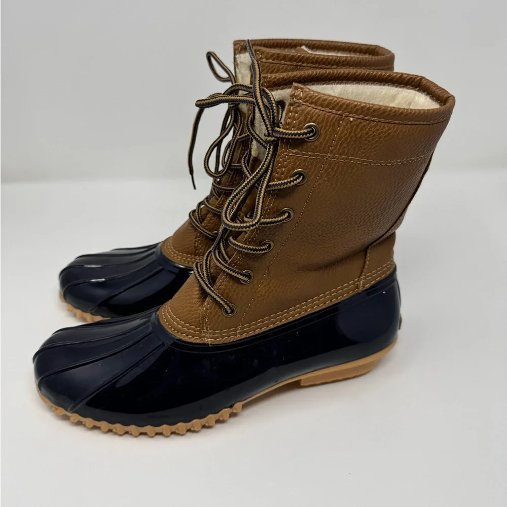 Sporto Women’s Boots Size 10 Faux Fur‎ Lining Blue Brown Exterior